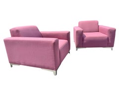 Modern Thayer Coggin Pink Club Chairs - Set of 2