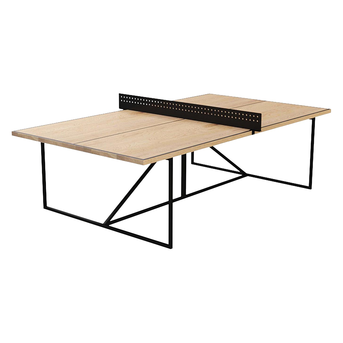 Modern "The Break" Ping Pong Table with Ash Playing Surface 
Steel Base For Sale