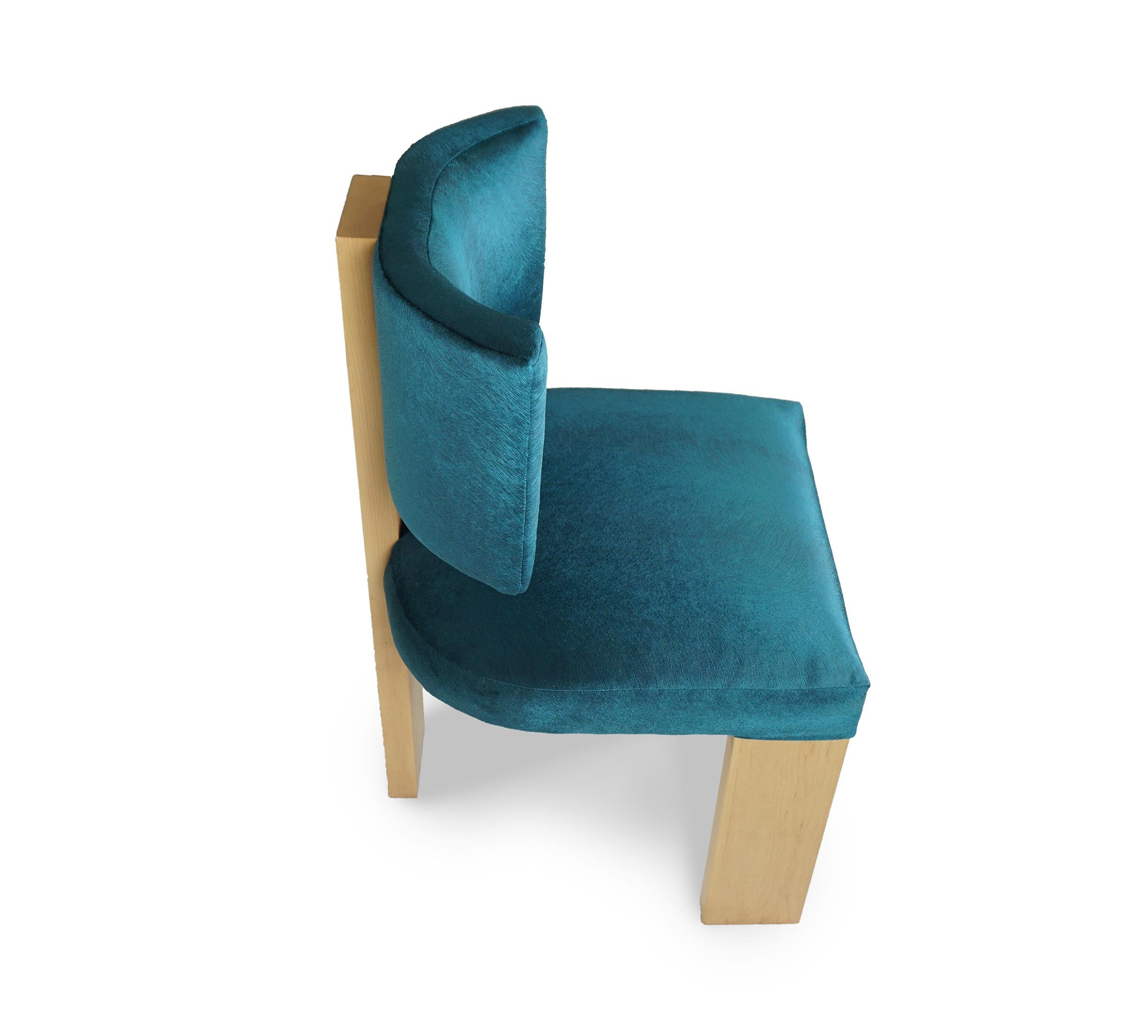Contemporary Modern Three-Legged Dining Chair For Sale
