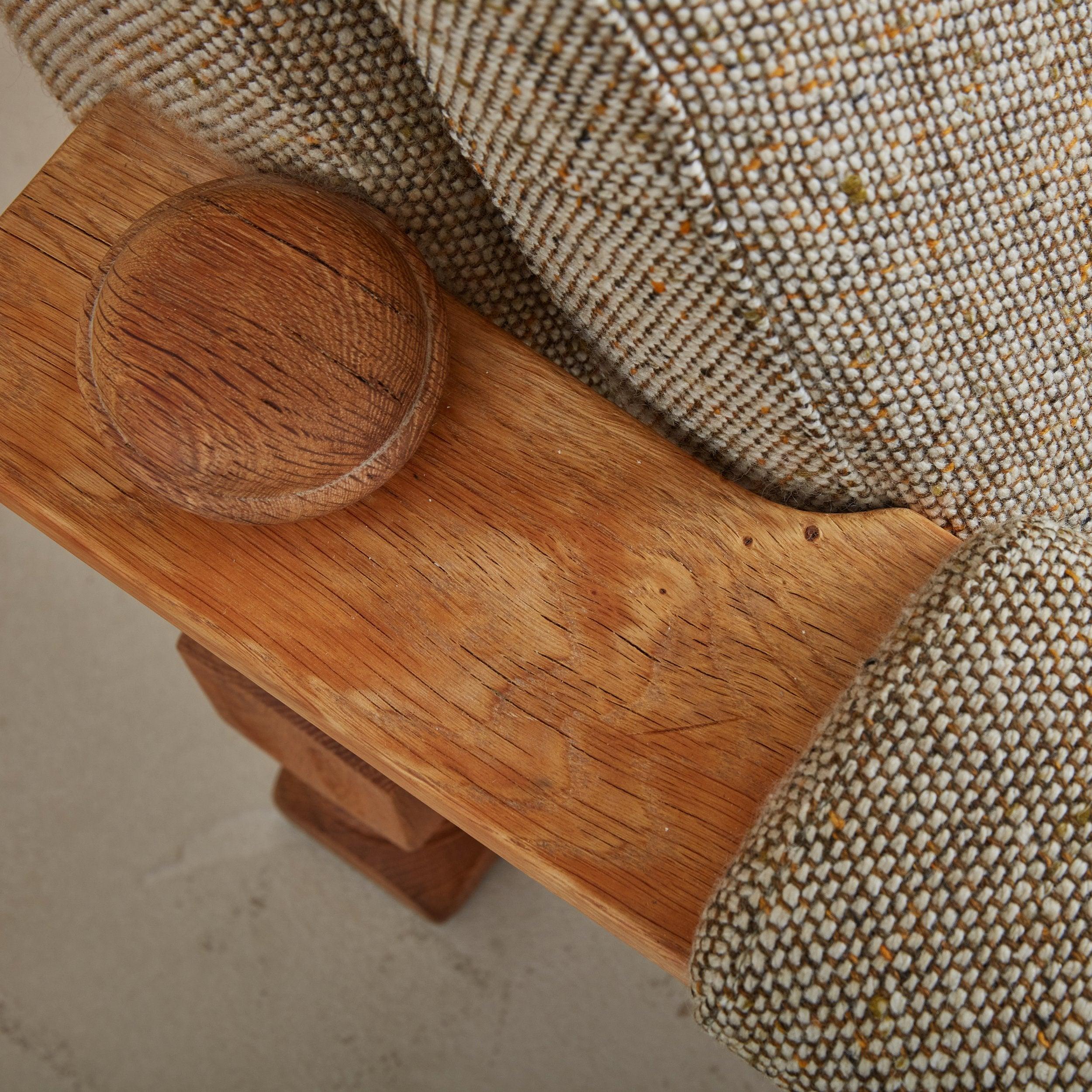 Upholstery Modern Three-Seat Striped Sofa Attributed to Henning Kjærnulf, Denmark 1970s