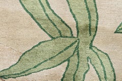Modern Tibetan ‘Bamboo’ Botanical Silk & Wool Rug by Doris Leslie Blau