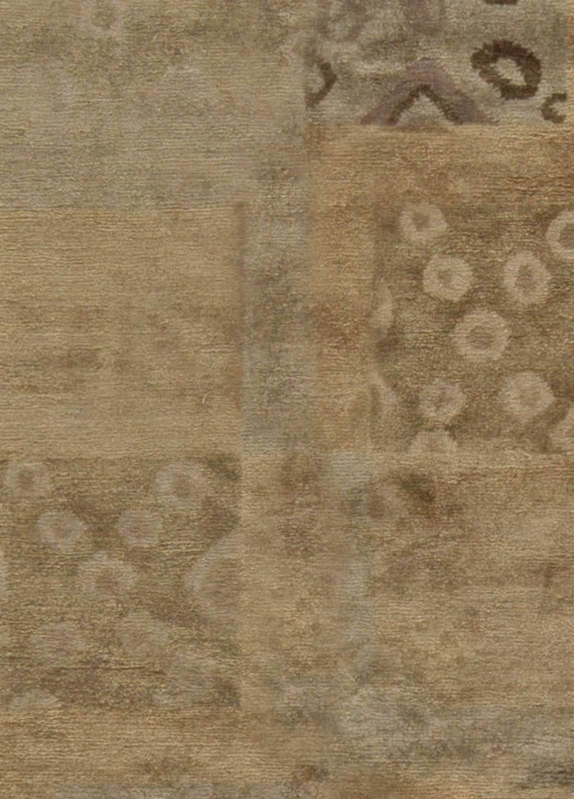 Modern Tibetan rug in brown and beige by Doris Leslie Blau.
Size: 6'0