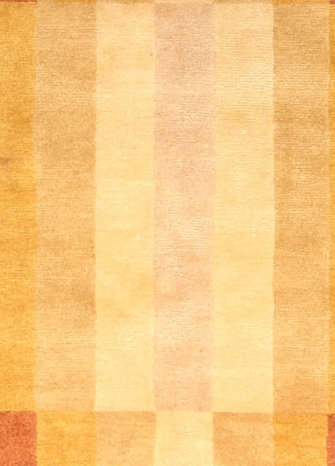 Modern Tibetan Art Deco Silk Rug - Radiant Ombre Composition by Doris Leslie Blau
Size: 6'0