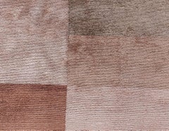 Modern Tibetan “Dune” Design Hand-Knotted Silk Rug by Doris Leslie Blau