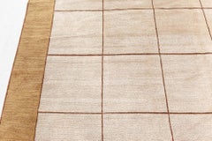 Modern Tibetan Geometric Silk Rug by Doris Leslie Blau