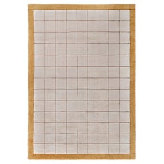 Modern Tibetan Geometric Silk Rug by Doris Leslie Blau