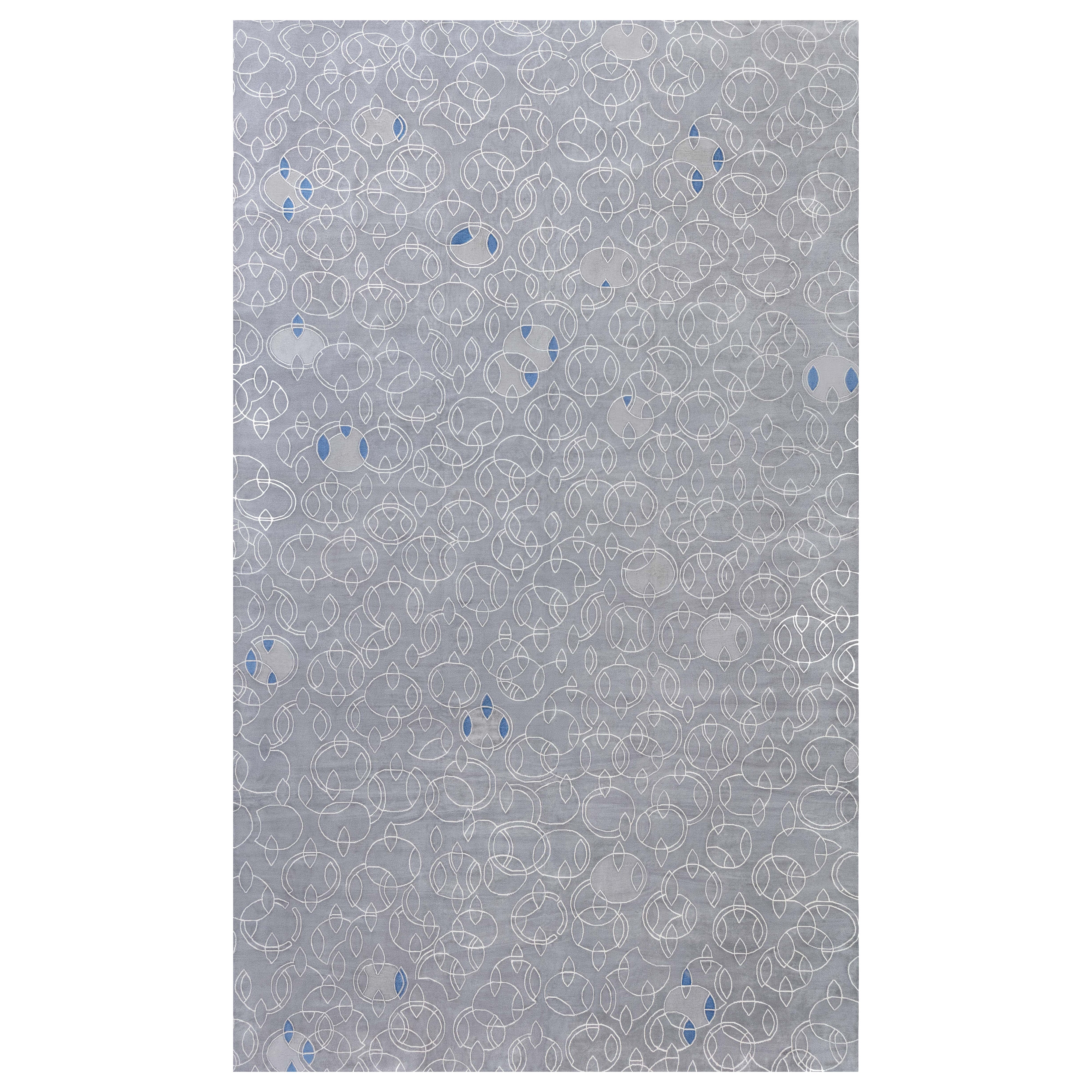 Modern Tibetan 
Hummingbird
 Silk and Wool Rug by Doris Leslie Blau For Sale