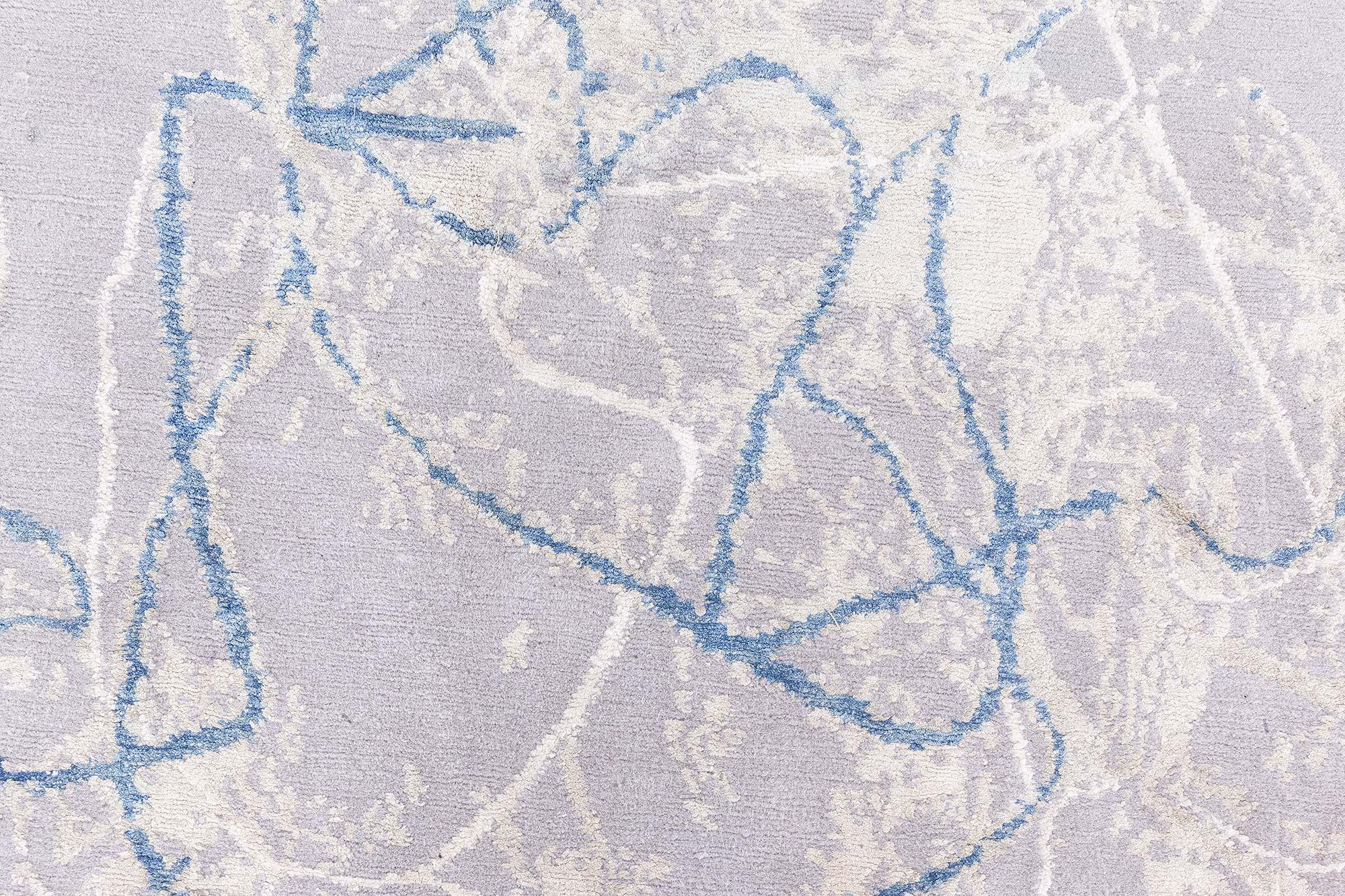 Tappeto moderno Tibetan Ink Ondulations annodato a mano in lana e seta di Doris Leslie Blau In condizioni Nuovo in vendita a New York, NY