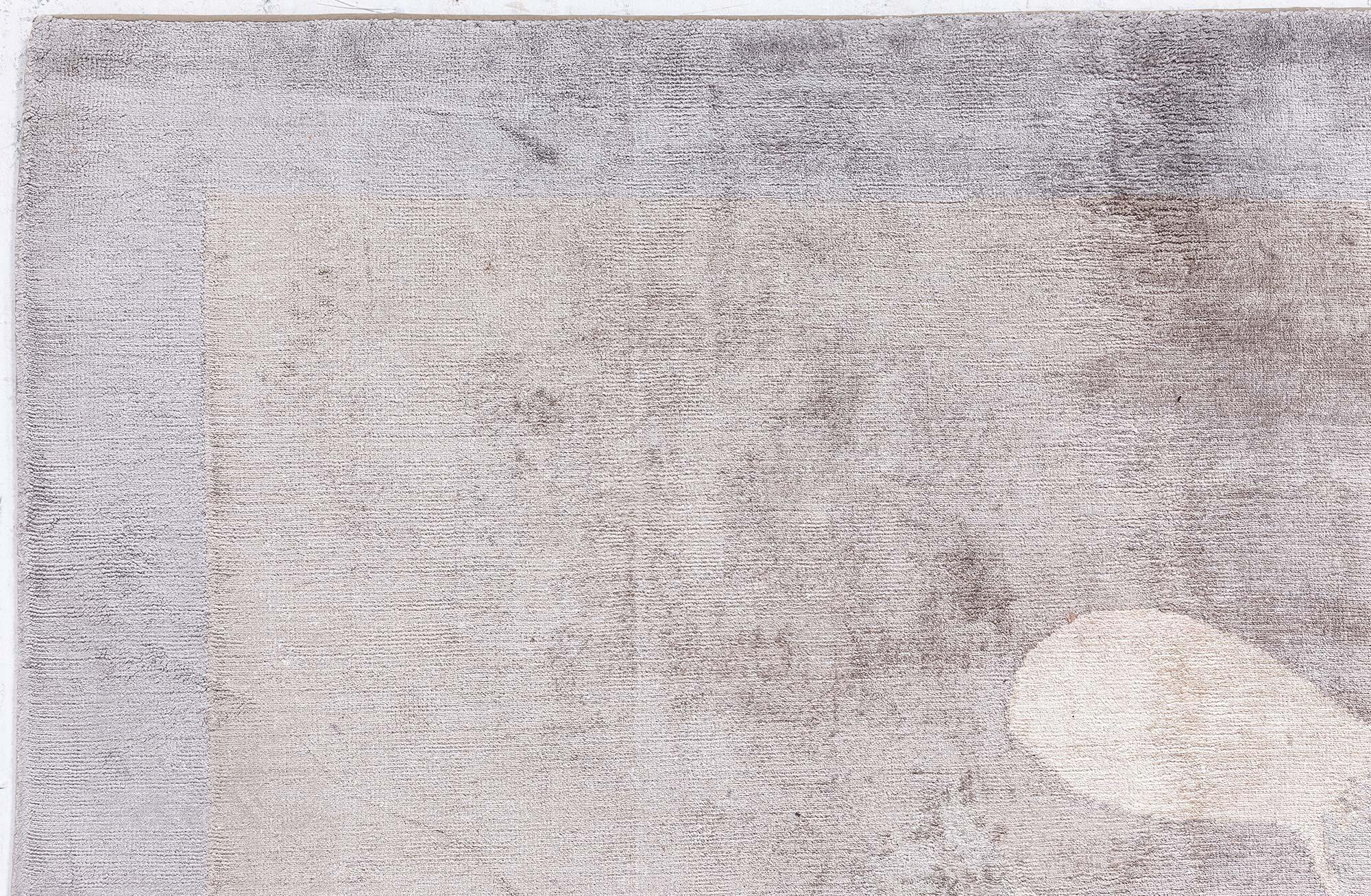 Art Déco Tappeto di seta tibetano moderno 'Lily Design II' di Doris Leslie Blau in vendita