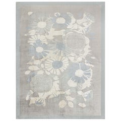 Modern Tibetan 'Lily Design II' Silk Rug by Doris Leslie Blau