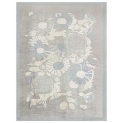 Modern Tibetan 'Lily Design II' Silk Rug by Doris Leslie Blau Modern Tibetan 'Lily Design II' Silk Rug by Doris Leslie Blau