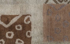 Modern Tibetan Patchwork Rug in Earth Tones by Doris Leslie Blau
