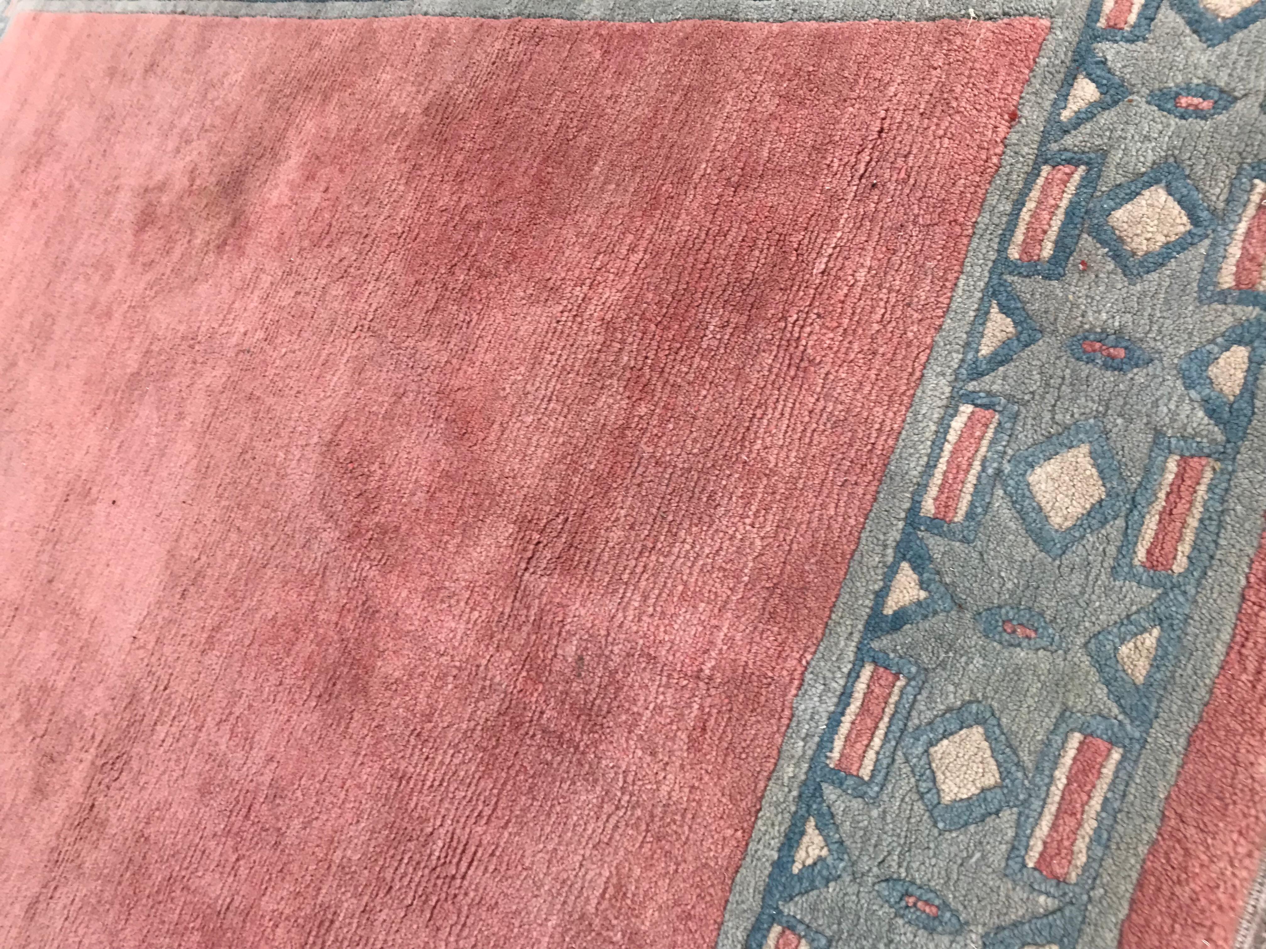 A modern Tibetan Nepal rug, circa 1980 wool velvet on cotton foundation, good conditions.