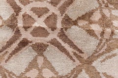 Modern Tibetan Silk Rug – “Cinnamon Lattice” Design by Doris Leslie Blau