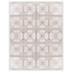 Modern Tibetan Silk Rug – “Cinnamon Lattice” Design by Doris Leslie Blau