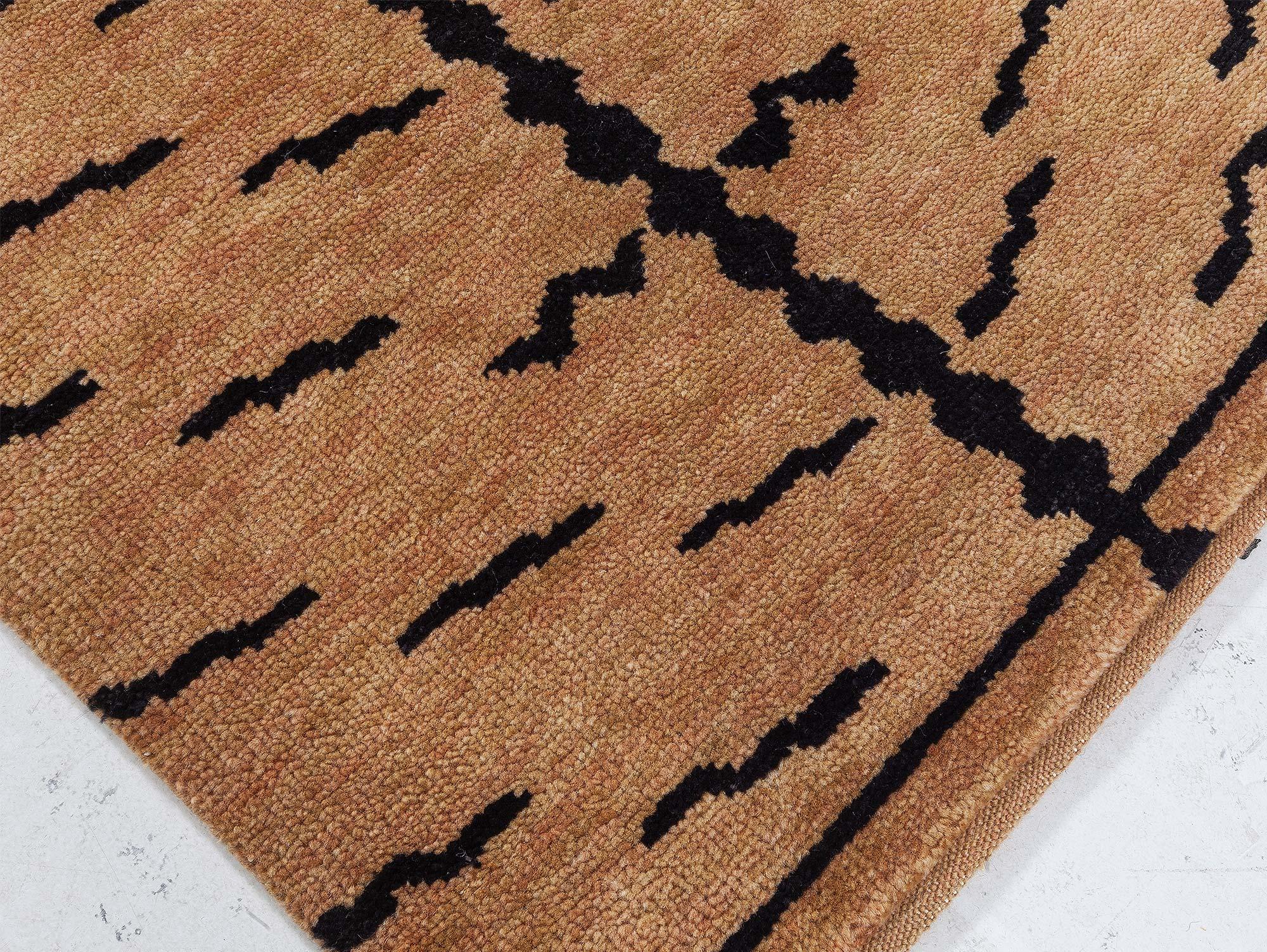 Hand-Knotted Modern Tibetan “Tiger” Wool Rug by Doris Leslie Blau For Sale