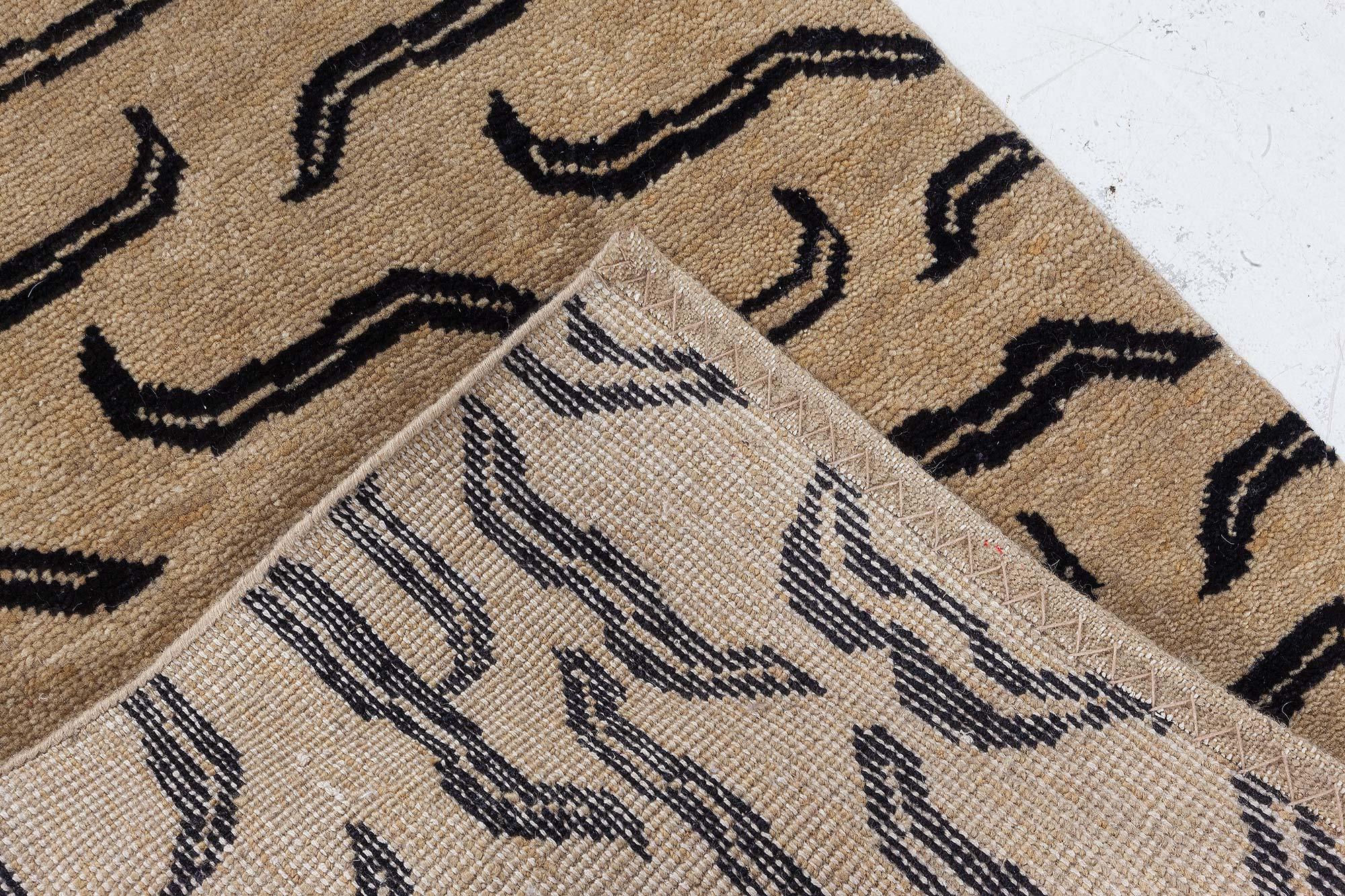 Noué à la main Tapis tibétain moderne 