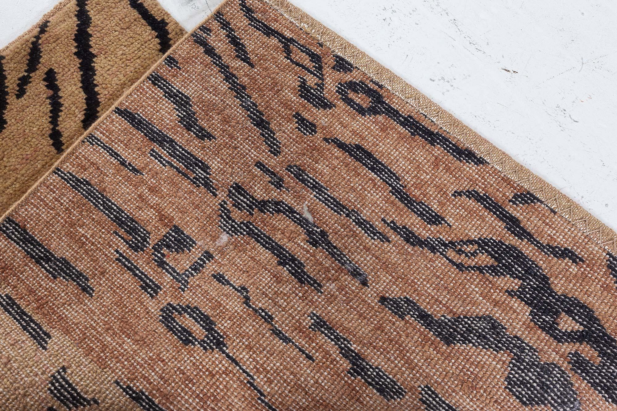 Contemporary Modern Tibetan “Tiger” Wool Rug by Doris Leslie Blau For Sale