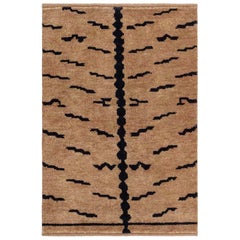 Tapis tibétain moderne "Tiger" en laine par Doris Leslie Blau