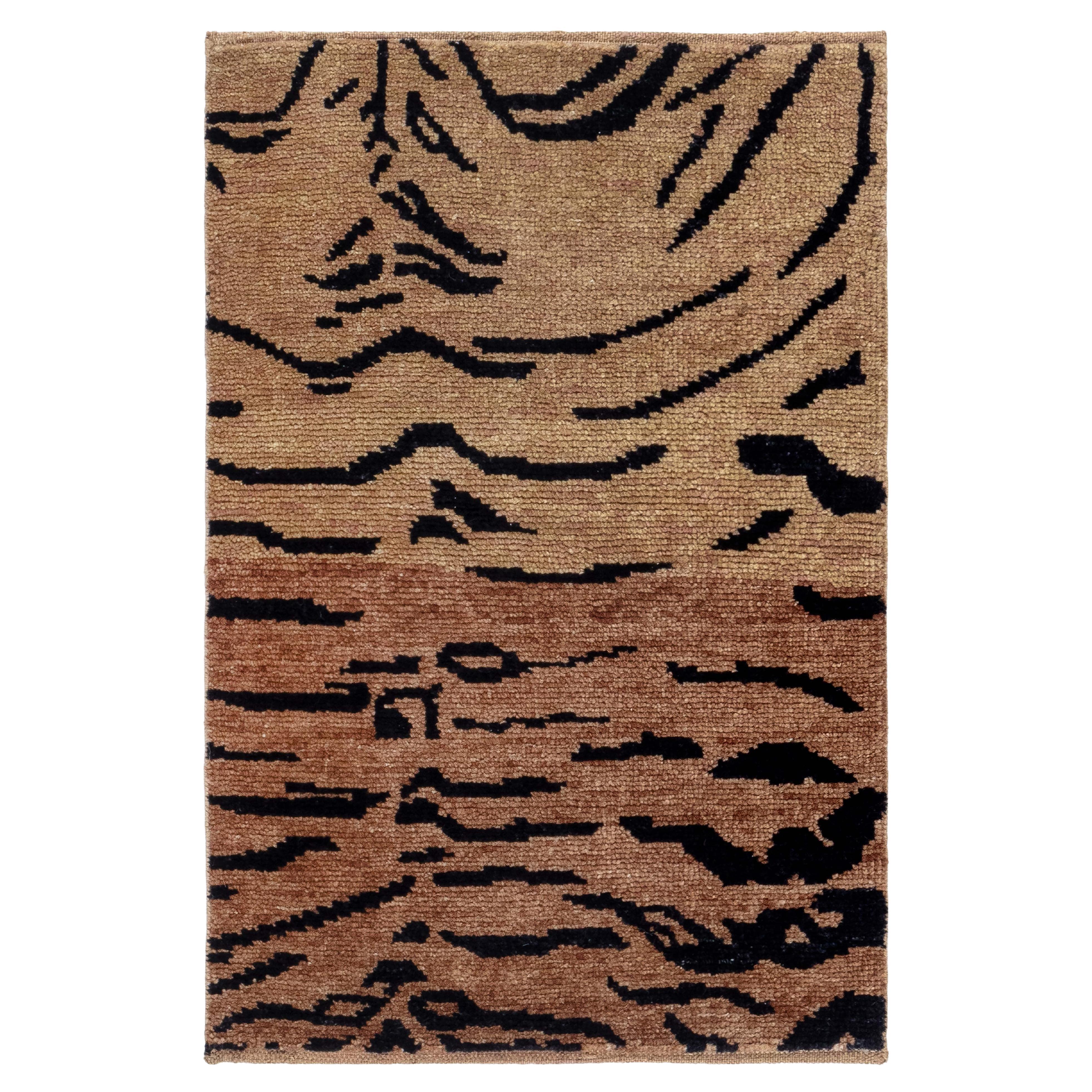 Tappeto tibetano moderno in lana "Tiger" di Doris Leslie Blau