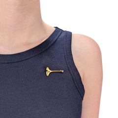 Modern Tiffany & Co. 18 Karat Gold & Diamond Ginkgo Leaf Brooch or Pin