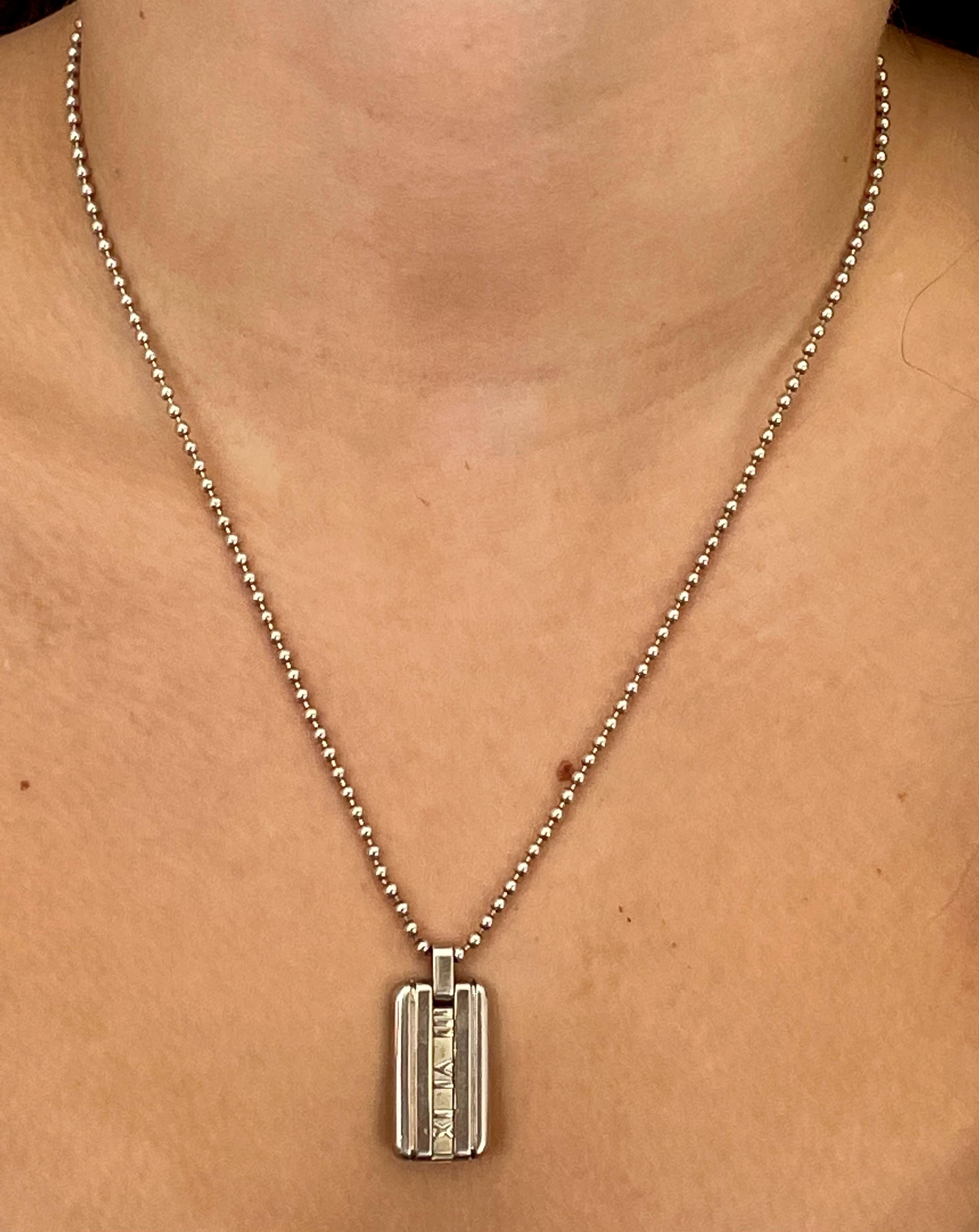 tiffany dog tag necklace