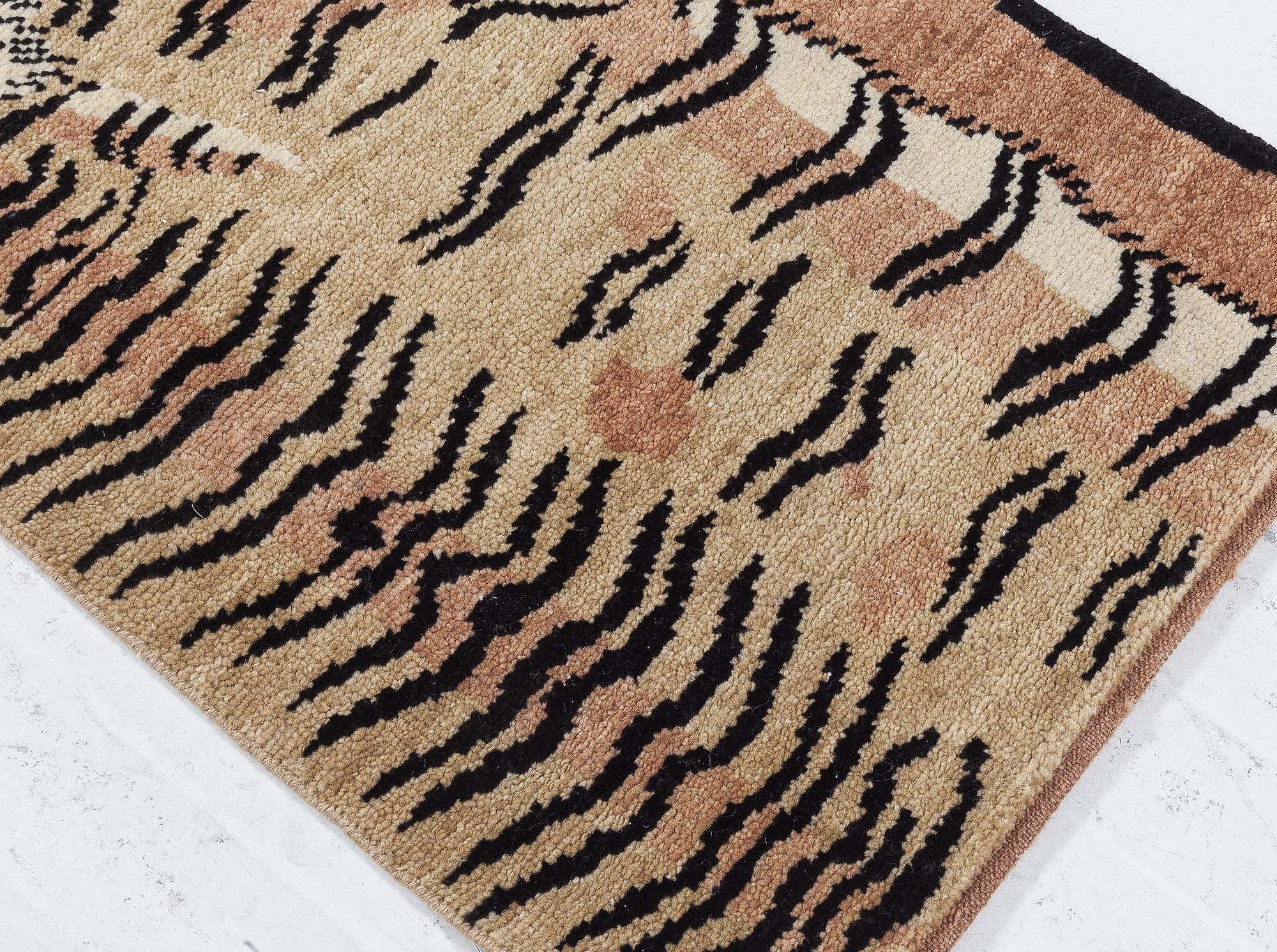 Hand-Knotted Modern Tiger Rug by Doris Leslie Blau For Sale