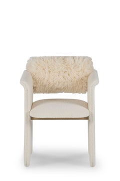 Sedia da ufficio senza tempo, Bouclé, Pelliccia sintetica, fatta a mano Greenapple