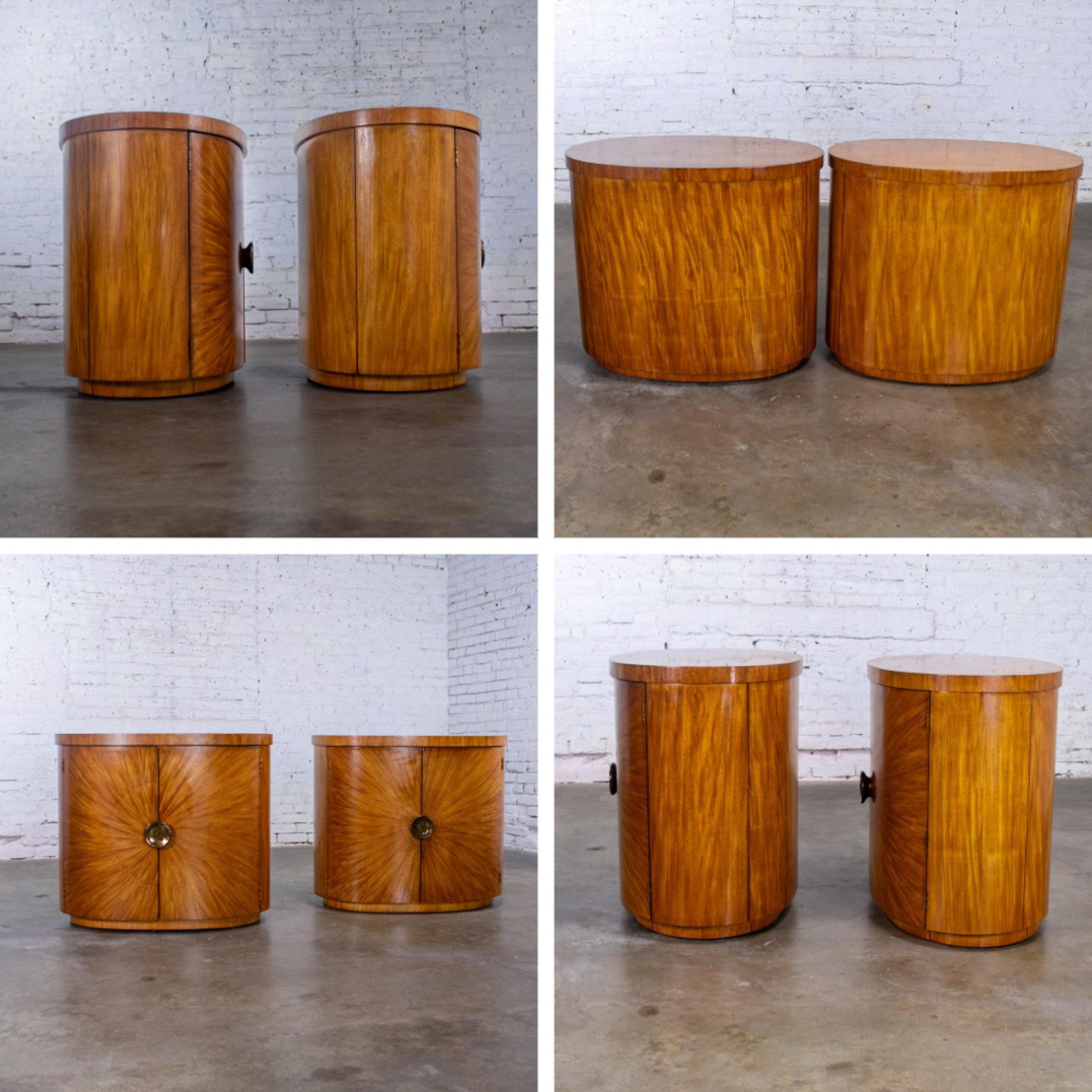 Modern to Art Deco Arbus Pair Oval Nightstands or Tables 6000 Series by Henredon im Angebot 8