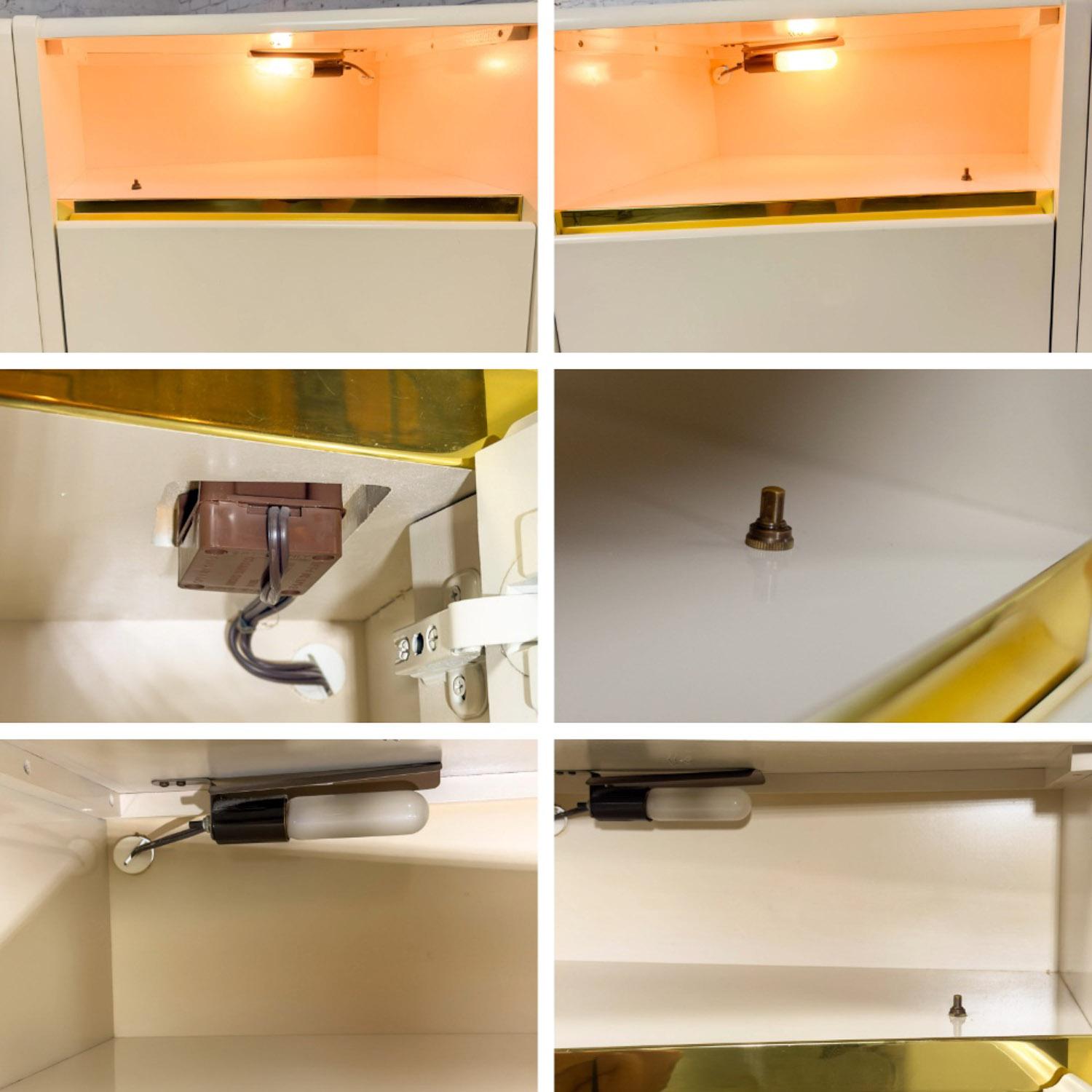 Modern bis Postmodern Lane Furniture Queen Size Bett Kopfteil w/Nachttische Weiß im Angebot 10