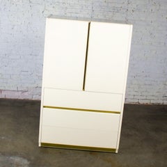 Moderne à postmoderne Lane Furniture Armoire ou centre de divertissement White Furniture