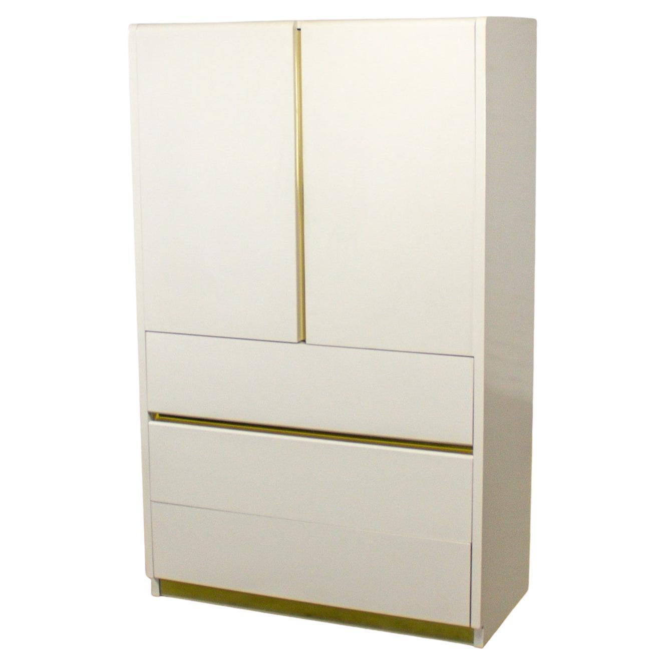 Modern bis postmodern Lane Furniture Kleiderschrank oder Entertainment Center White im Angebot