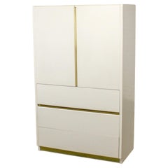 Modern to Postmodern Lane Furniture Wardrobe or Entertainment Center White