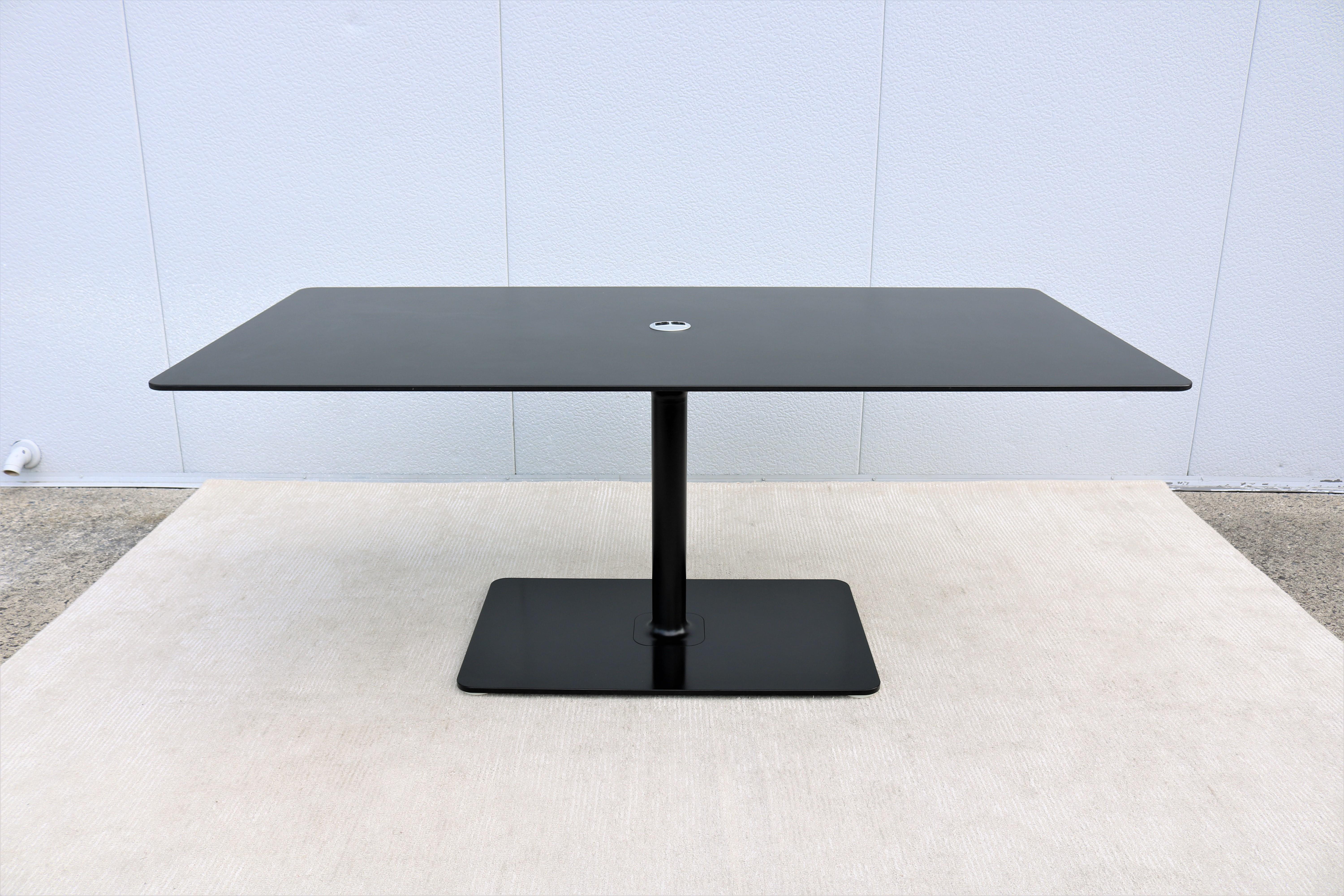 Elegant and sleek Lagunitas collaborative and conference table or work table, designed by Toan Nguyen for Coalesse.
The modern beauty and smart design of the Lagunitas will integrates simply and cleanly with any space, offering elegance and function