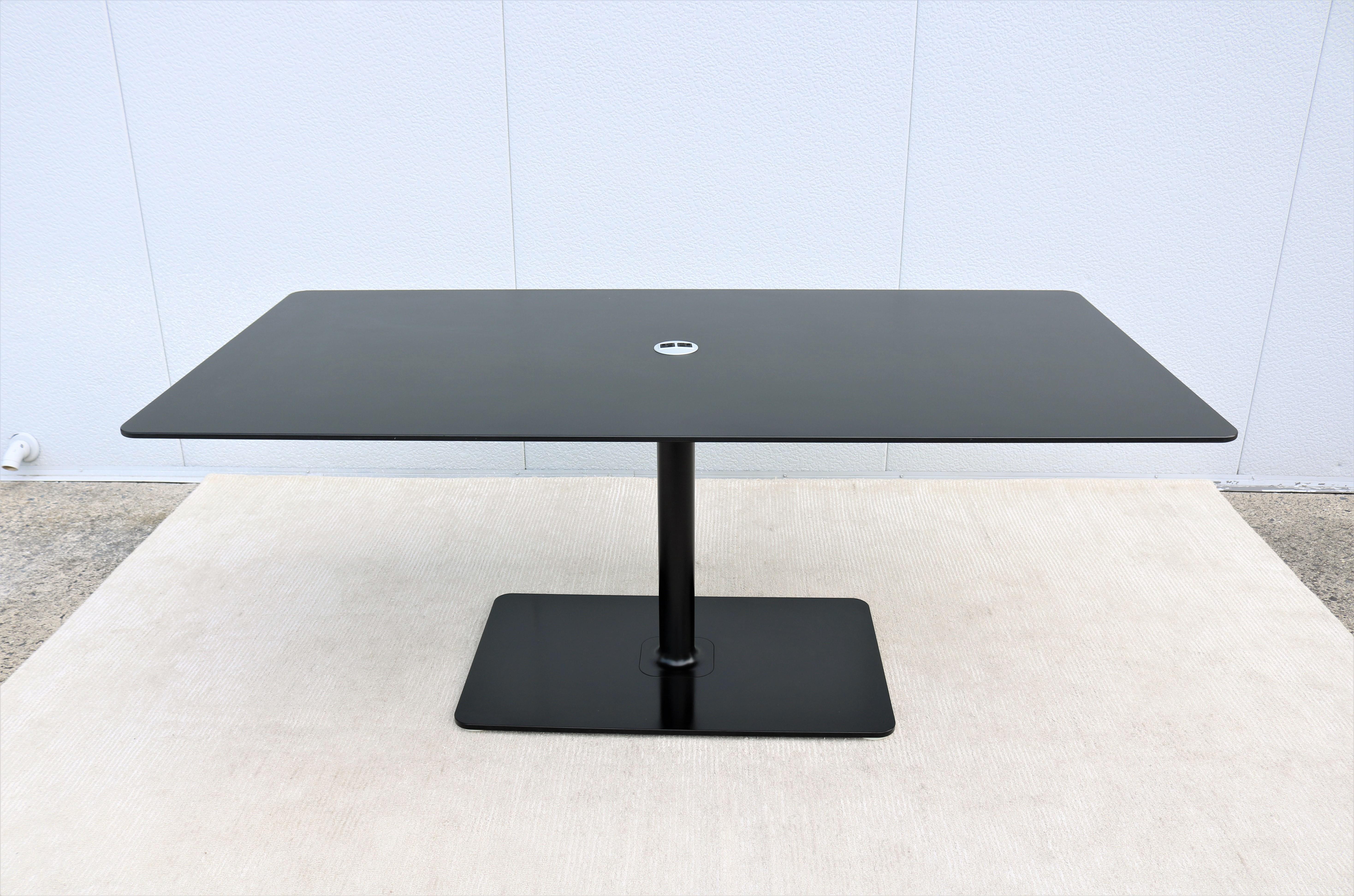 Painted Modern Toan Nguyen for Coalesse Lagunitas Rectangle Black Top Conference Table For Sale