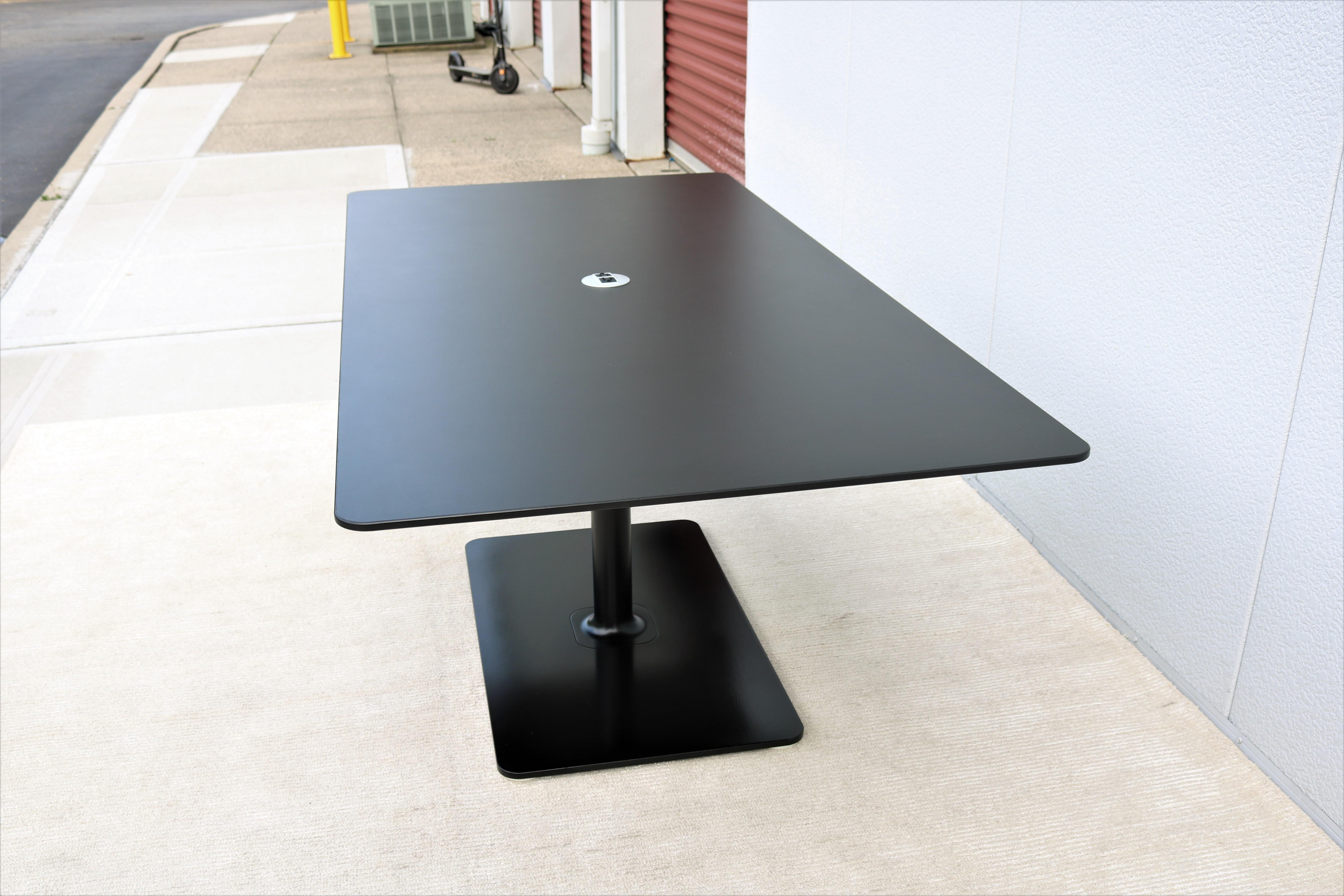 Modern Toan Nguyen for Coalesse Lagunitas Rectangle Black Top Conference Table For Sale 1
