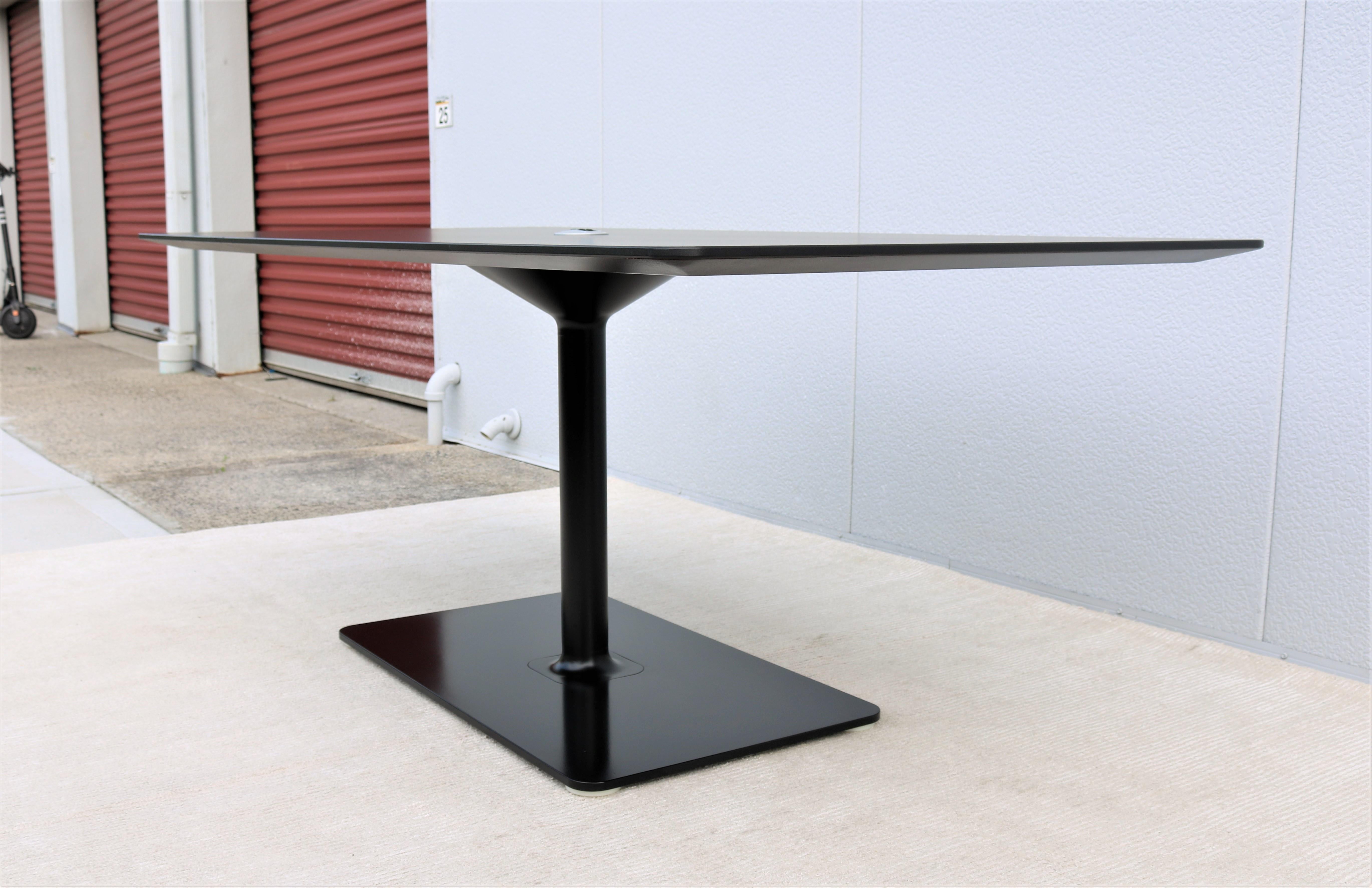 Modern Toan Nguyen for Coalesse Lagunitas Rectangle Black Top Conference Table For Sale 2
