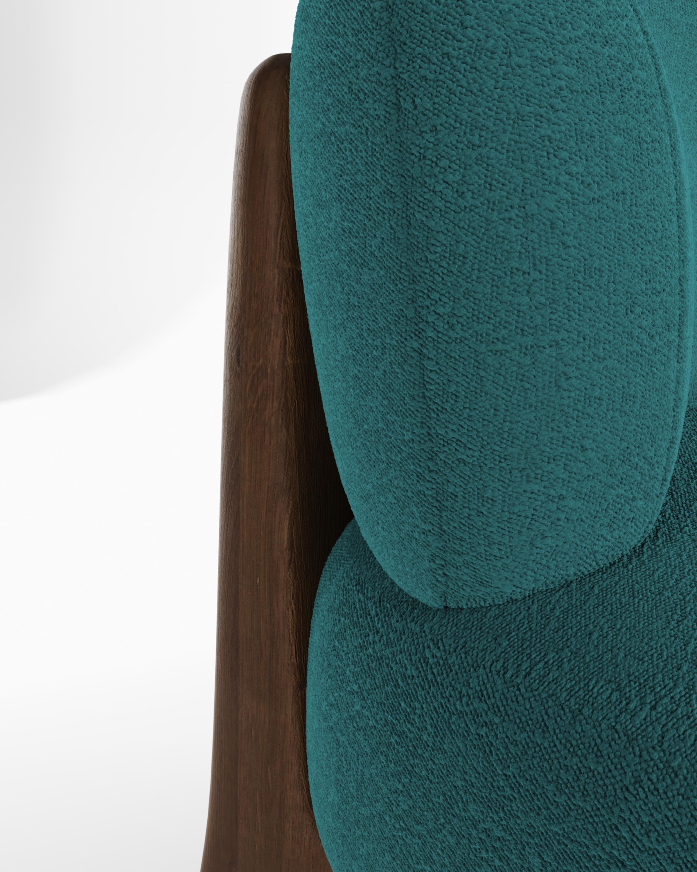 Contemporary Modern Tobo armchair in fabric & oak wood by Alter Ego for Collector Studio.

Underpinned by a Minimalist and sophistication aesthetic of clean lines.

Dimensions
W 70 cm  27,5”
D 75 cm  27,5”
H 75 cm  27,5”
SH 37 cm  14,5”

Product