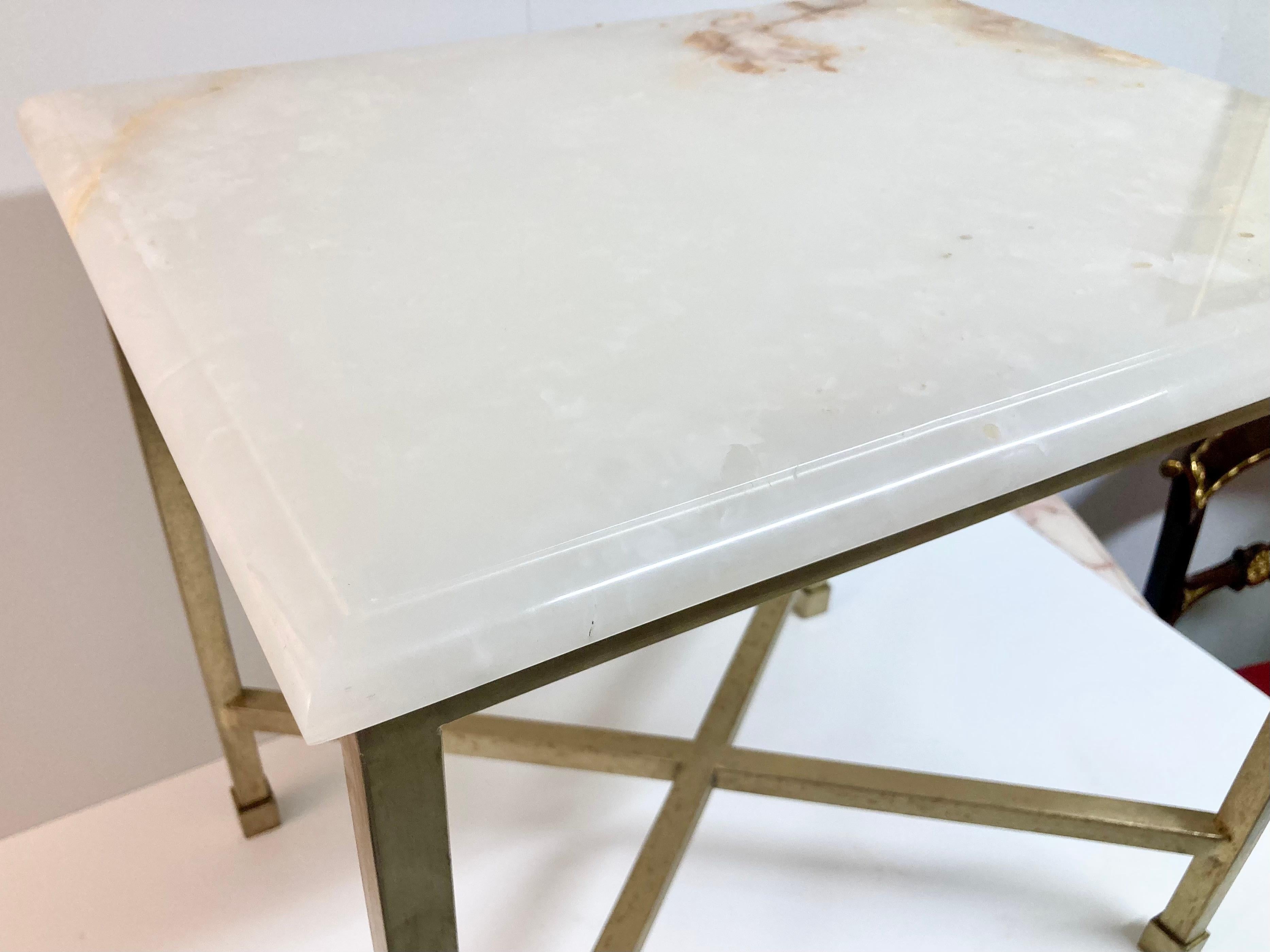 Modern Todd Hase Christelle Cocktail Table With Onyx Top 7