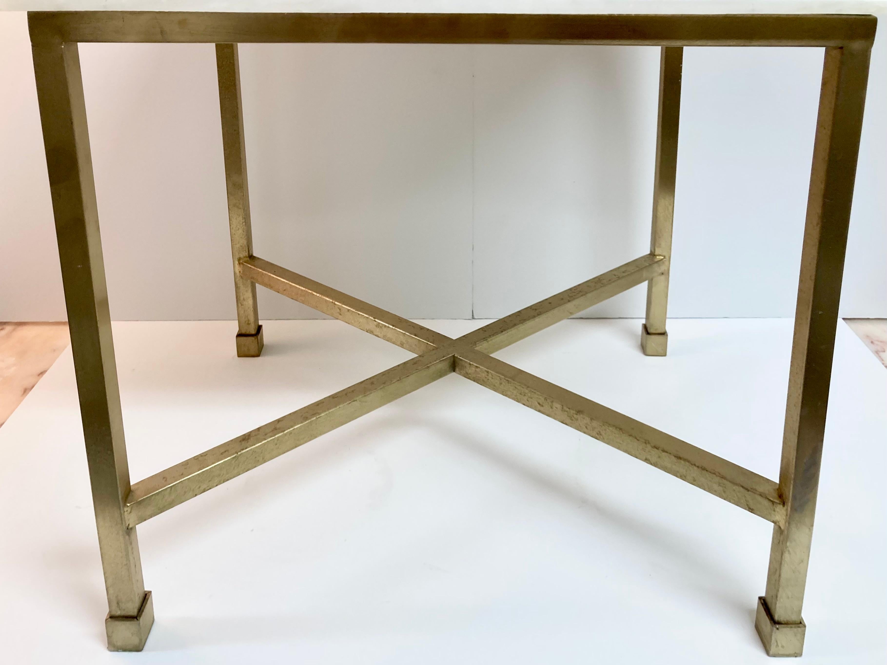 Modern Todd Hase Christelle Cocktail Table With Onyx Top 9