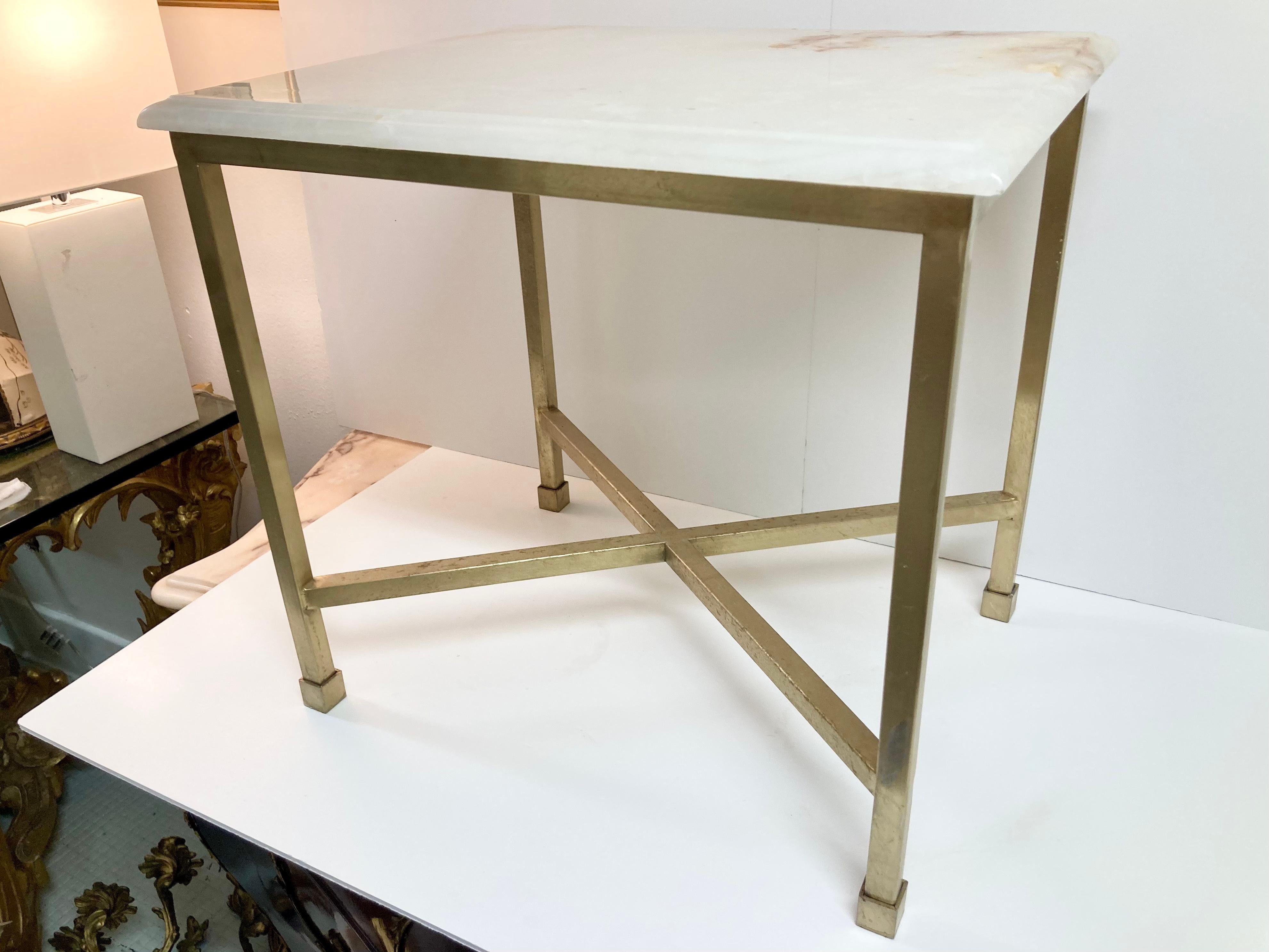 Modern Todd Hase Christelle Cocktail Table With Onyx Top 1