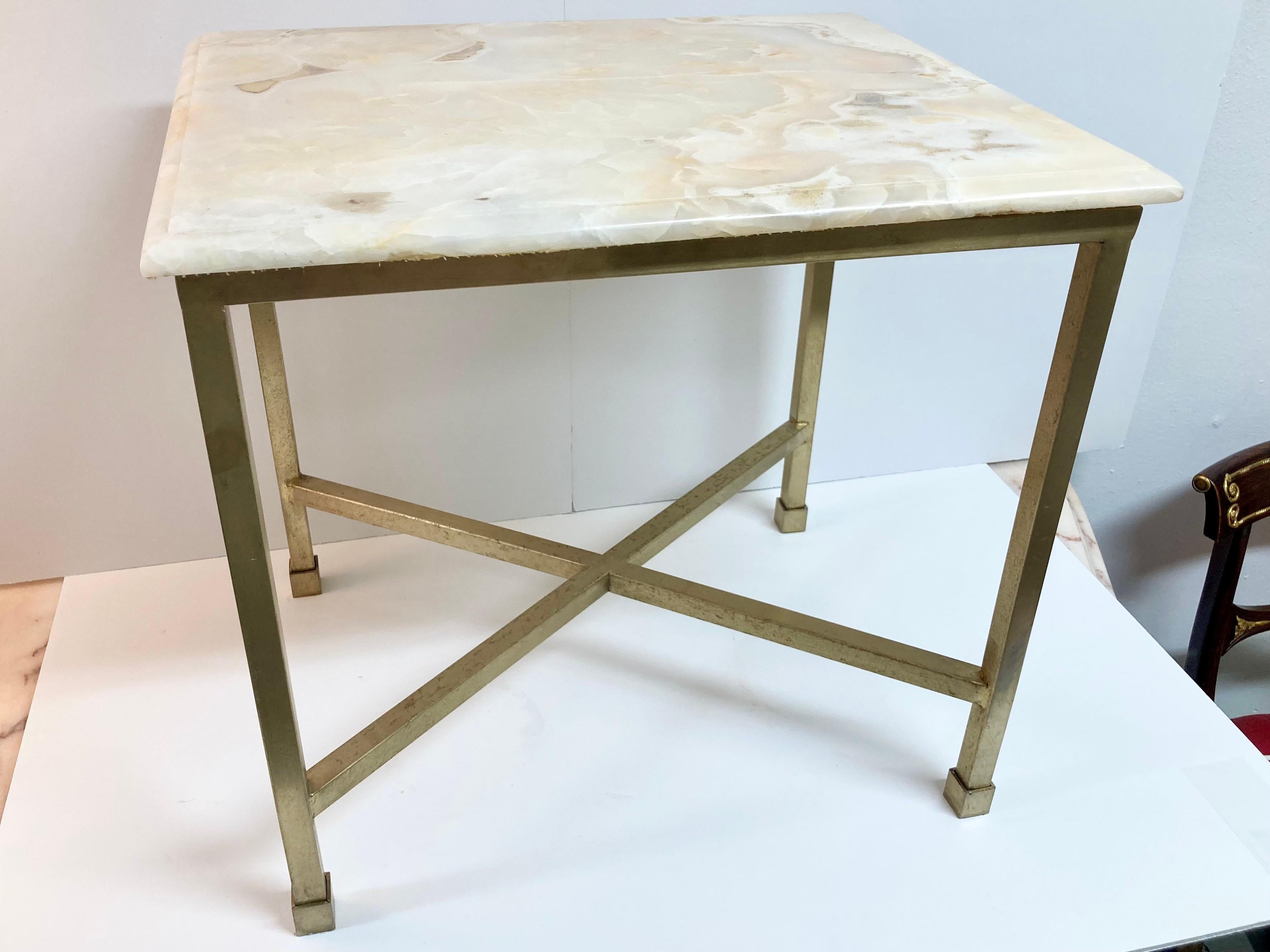 American Modern Todd Hase Cocktail Table With Onyx Top