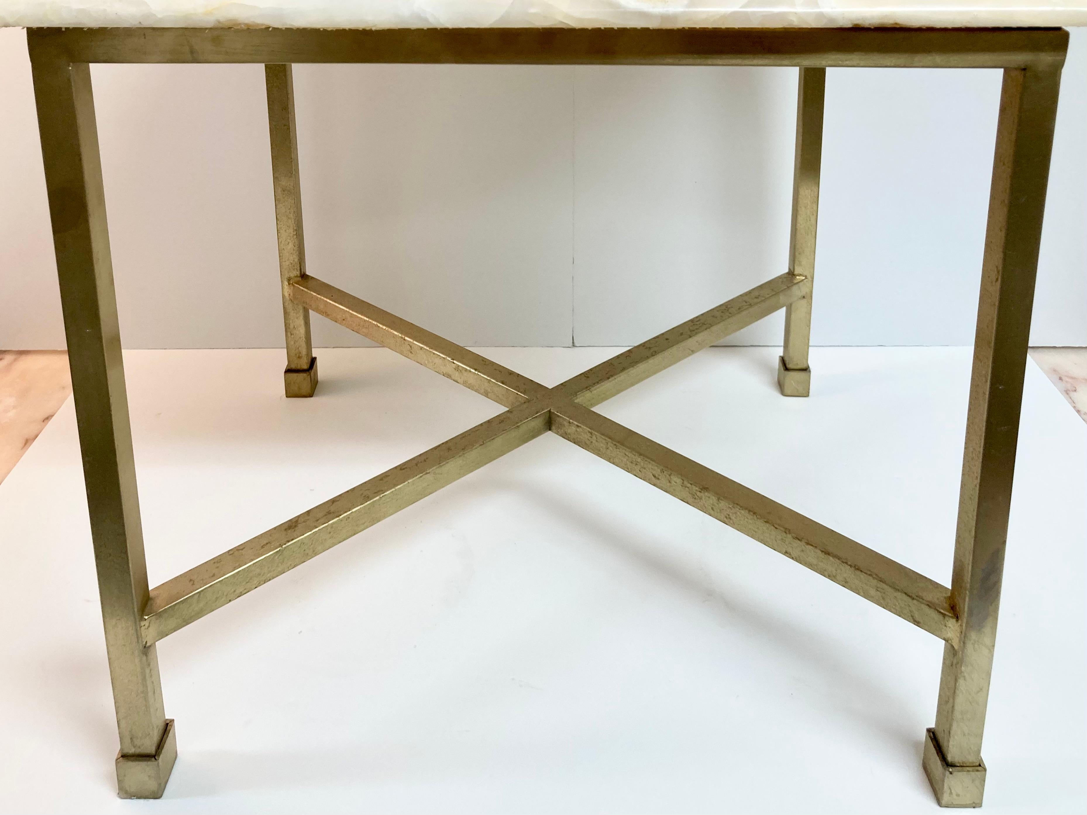 Modern Todd Hase Cocktail Table With Onyx Top 3