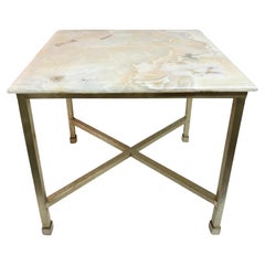 Modern Todd Hase Cocktail Table With Onyx Top
