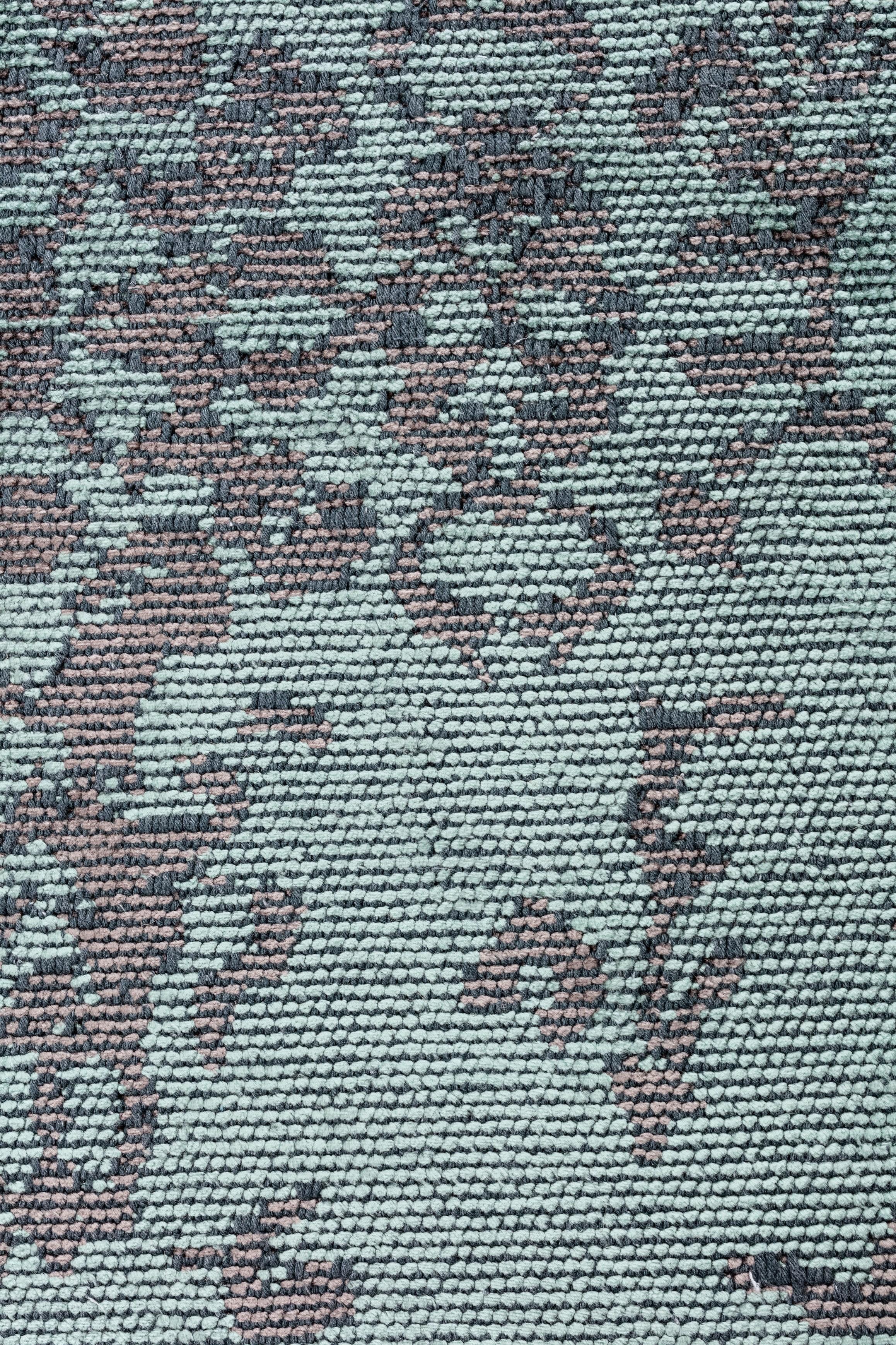 Im Angebot: Modern Toile Luxury Area Rug,  (Grün) 5