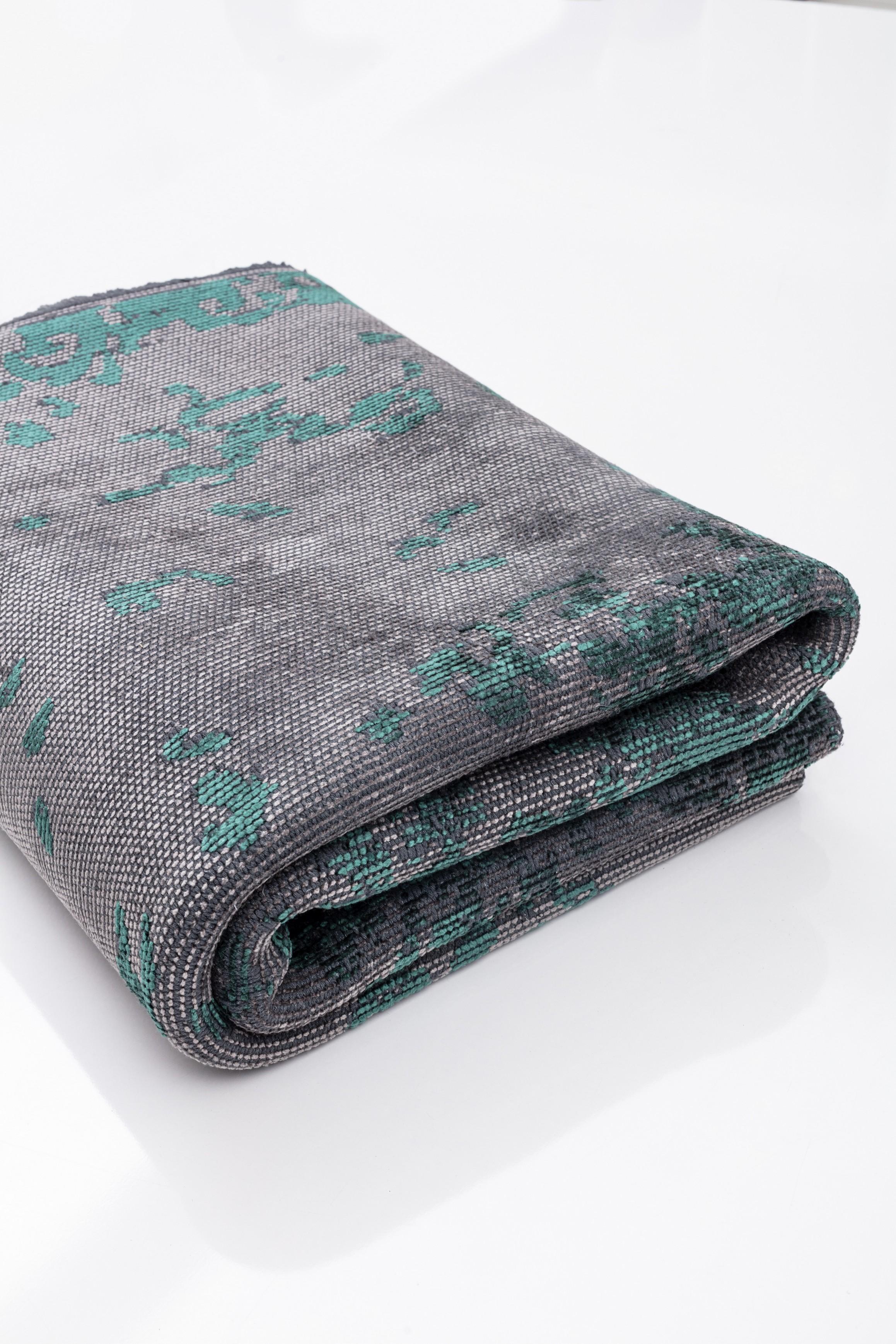 Im Angebot: Modern Toile Luxury Area Rug,  (Grau) 4