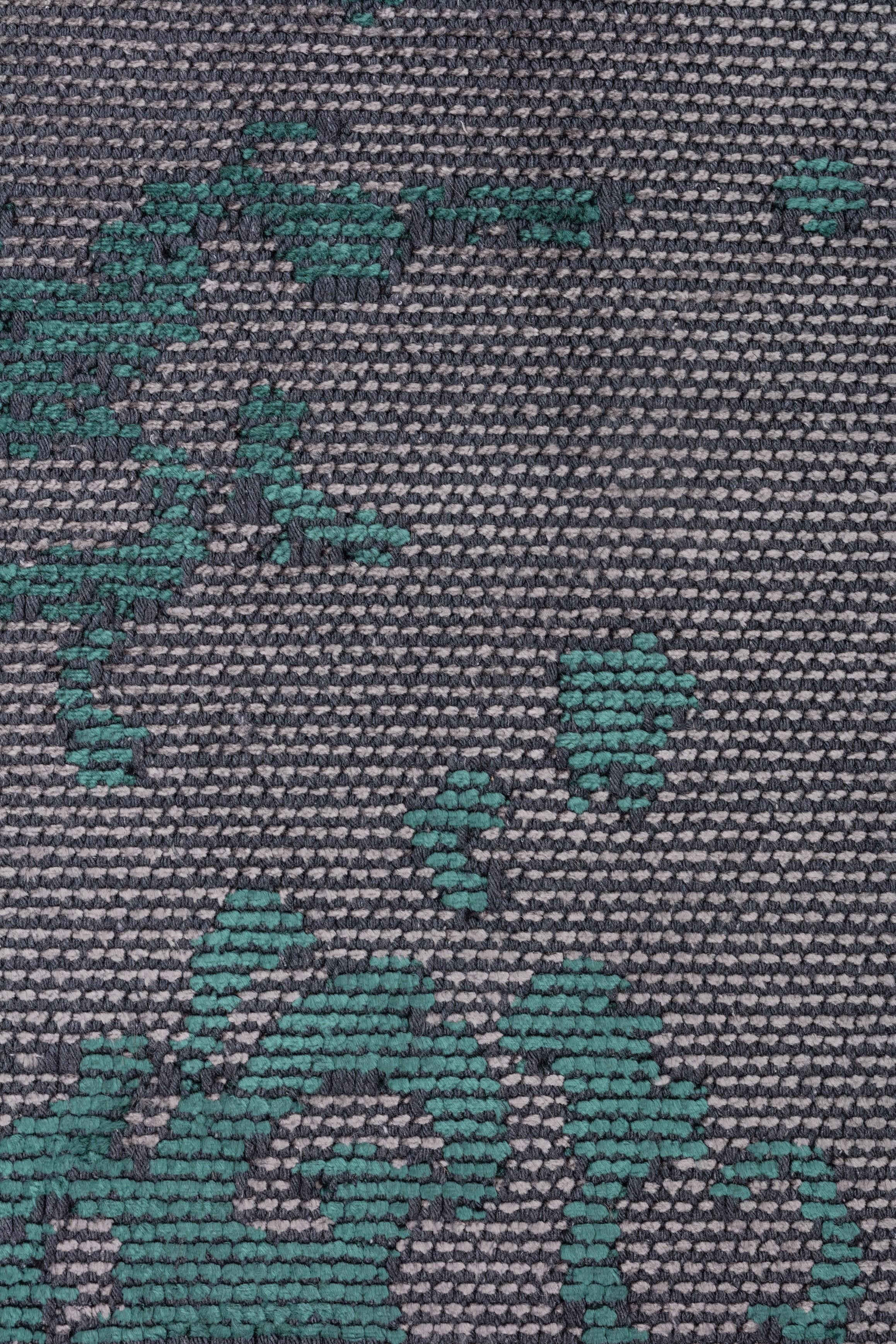 Im Angebot: Modern Toile Luxury Area Rug,  (Grau) 5