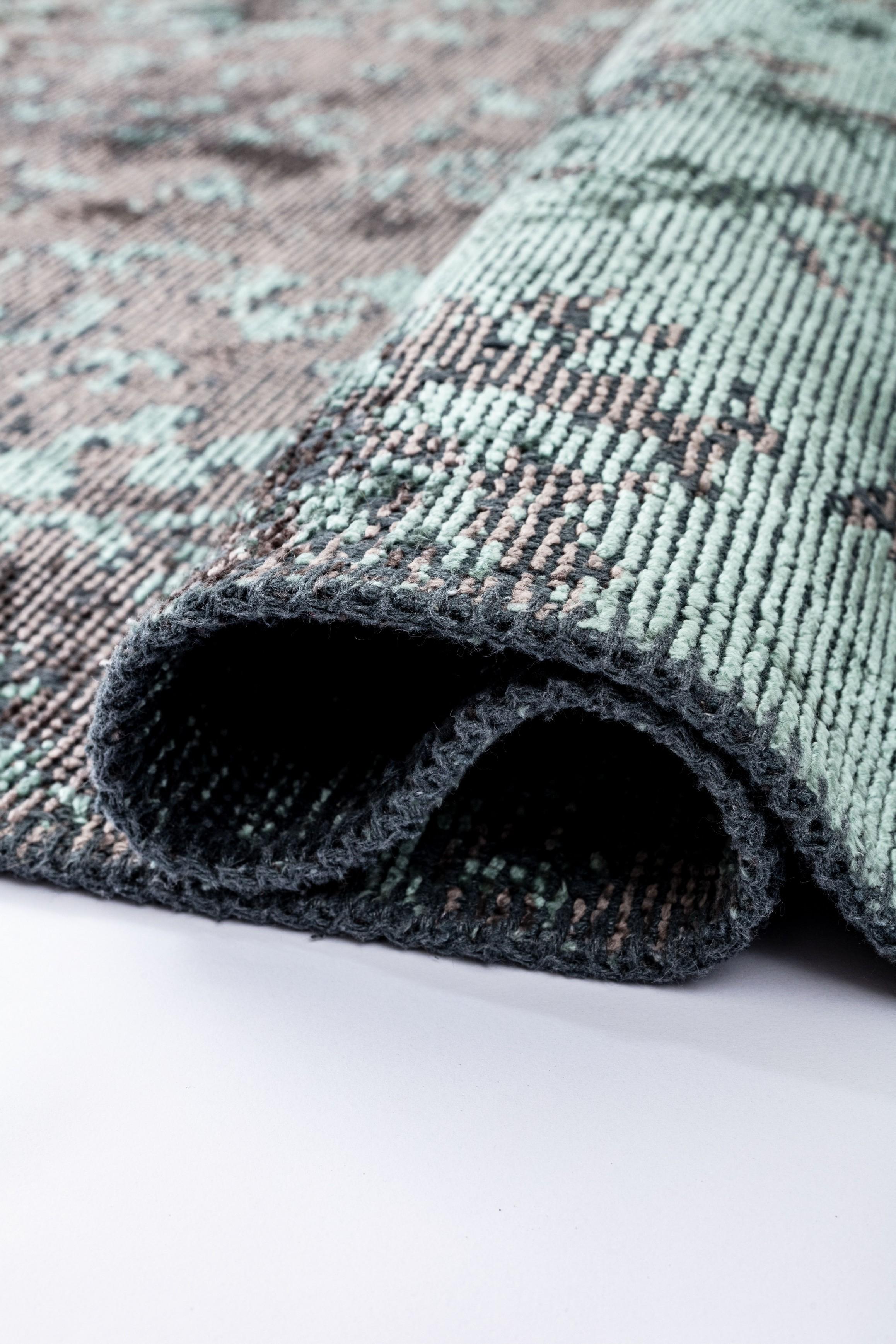 Im Angebot: Modern Toile Luxury Area Rug,  (Grün) 2
