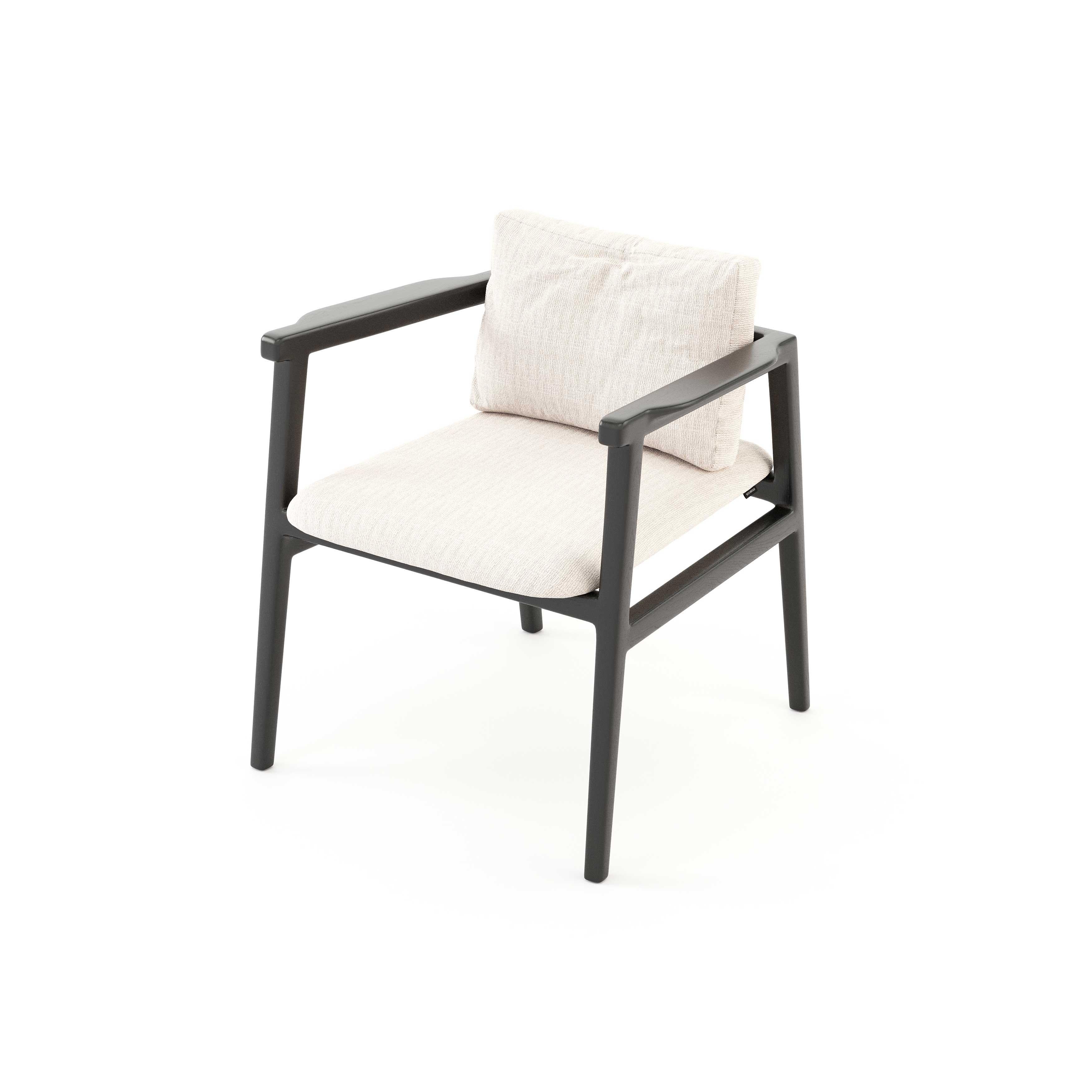 Hand-Crafted Modern Toro Dining Chair made with wood and textile, Handmade by Stylish Club For Sale