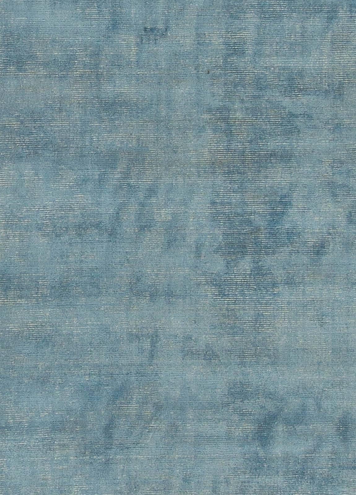Modern traditional blue handmade linen and silk rug by Doris Leslie Blau
Size: 11'0